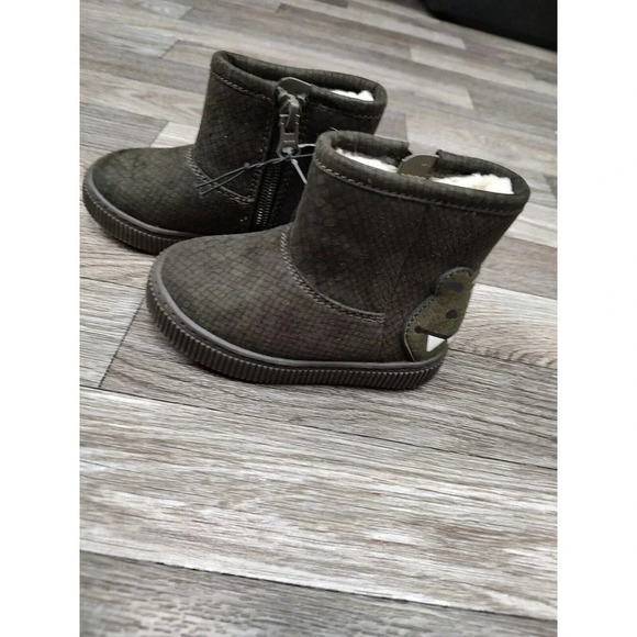 Cat & Jack Toddler Boy's Boots Olive Green fabian Alligator Print Size 5 - Picture 1 of 5